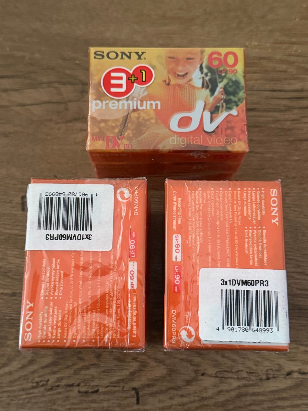 Sony Mini DV DVM60PR3 Premium Videobanden (Nieuw), Mini dv, Nieuw, Ophalen of Verzenden, Band, Disc of Geheugen