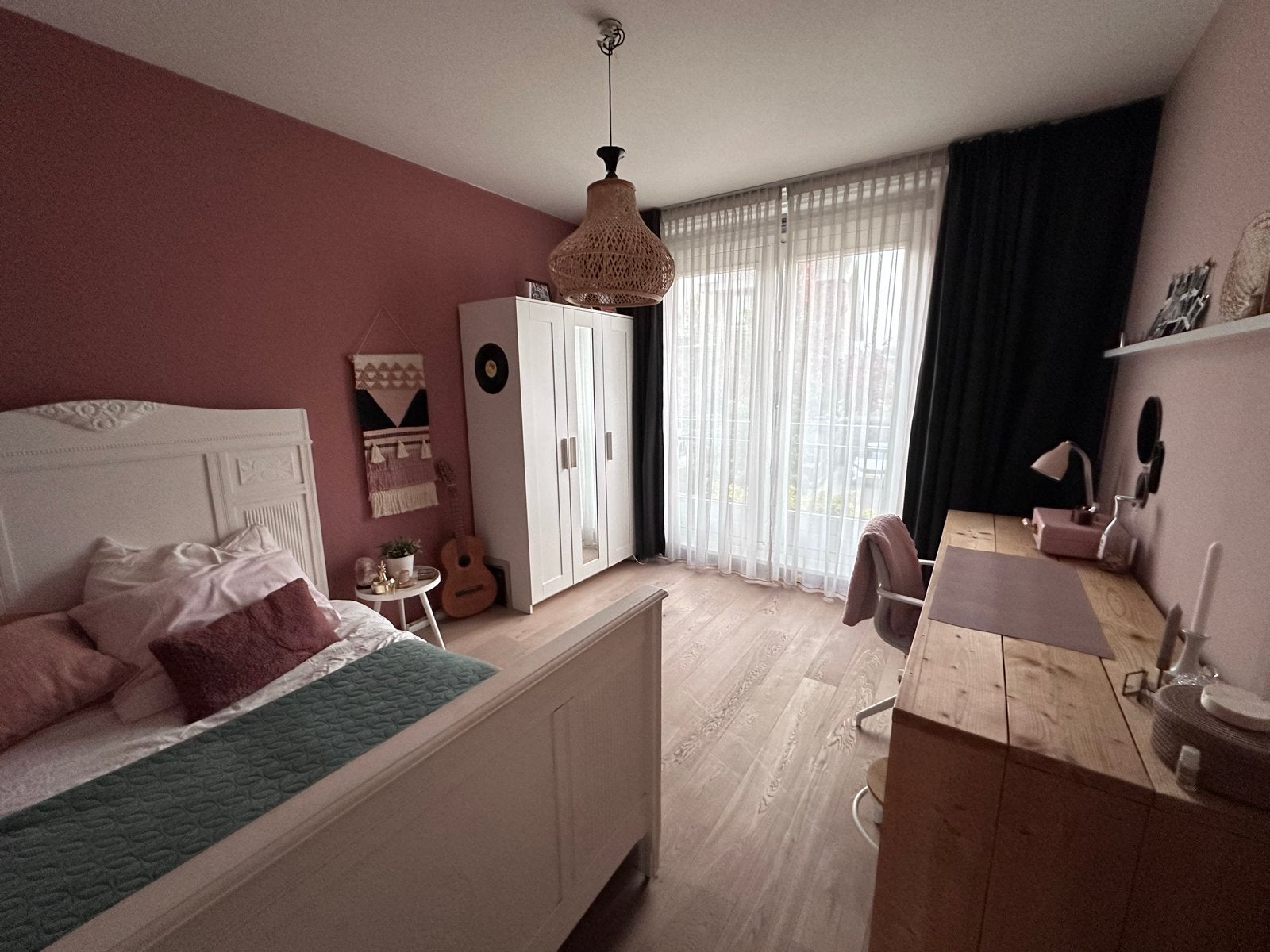Antiek Twijfelaar Bed - Crème Wit Houten Frame, Ophalen
