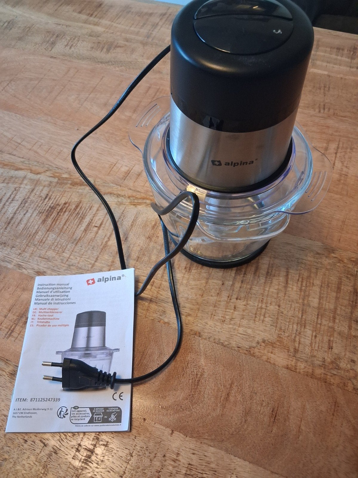 Alpina mini hakmolen, Minder dan 1 liter, Ophalen of Verzenden, Zo goed als nieuw, 1 snelheid