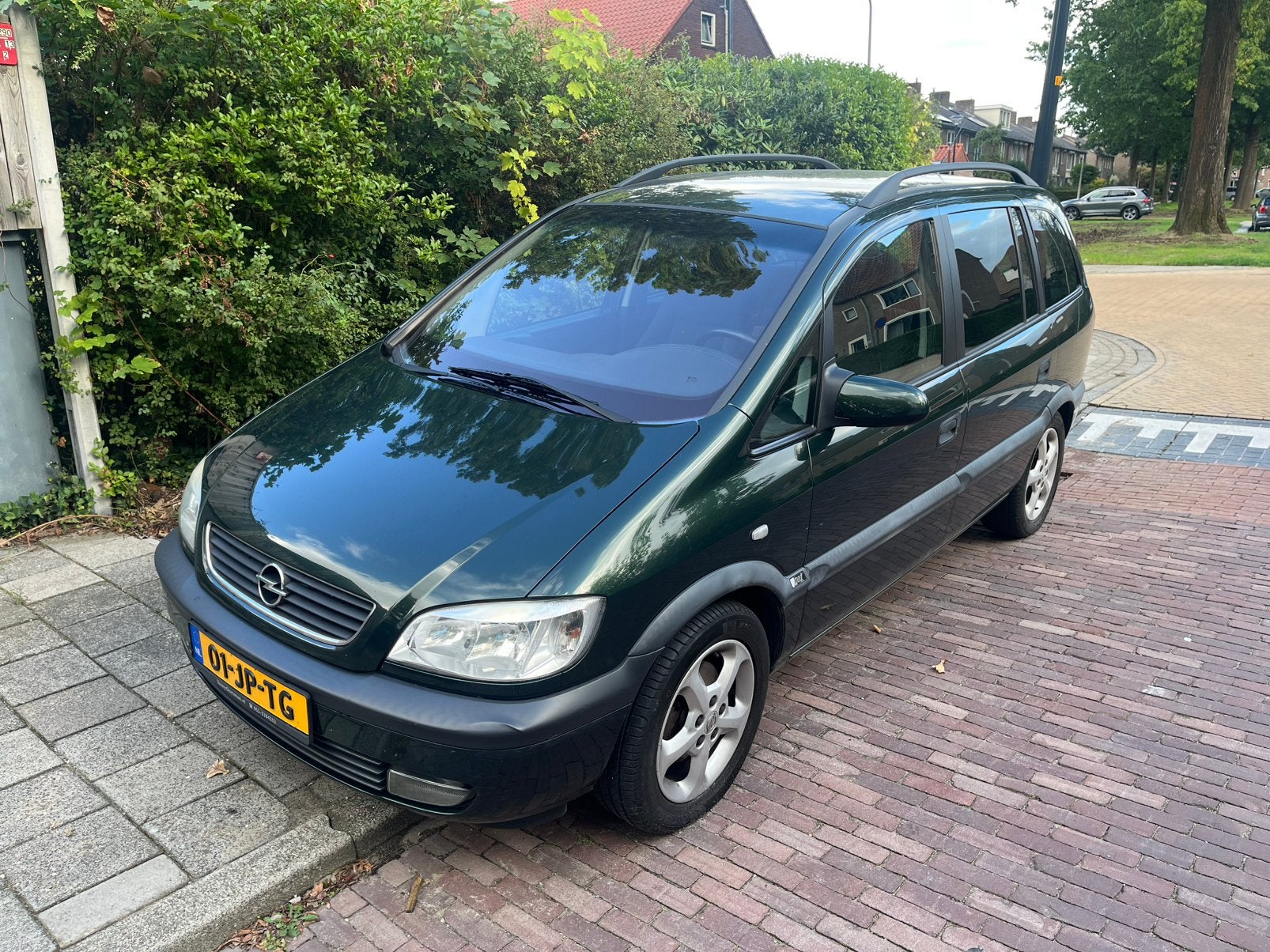 Opel Zafira 1.8 16V 2002 Groen, Auto's, Voorwielaandrijving, 4 cilinders, Origineel Nederlands, 1335 kg
