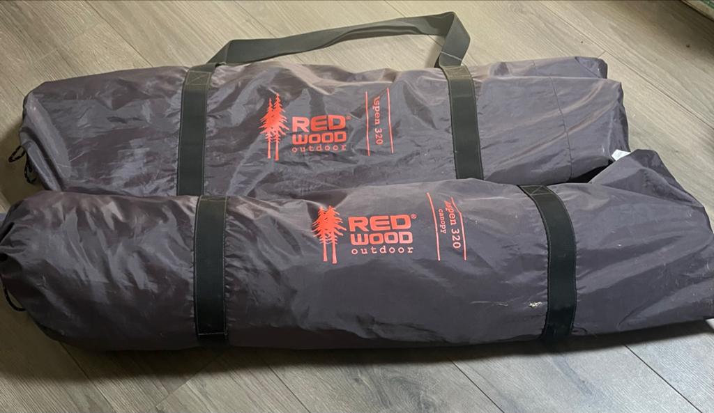 Luifel en tentstokken Red Wood Outdoor Aspen 320, Ophalen, Gebruikt, Tot en met 4