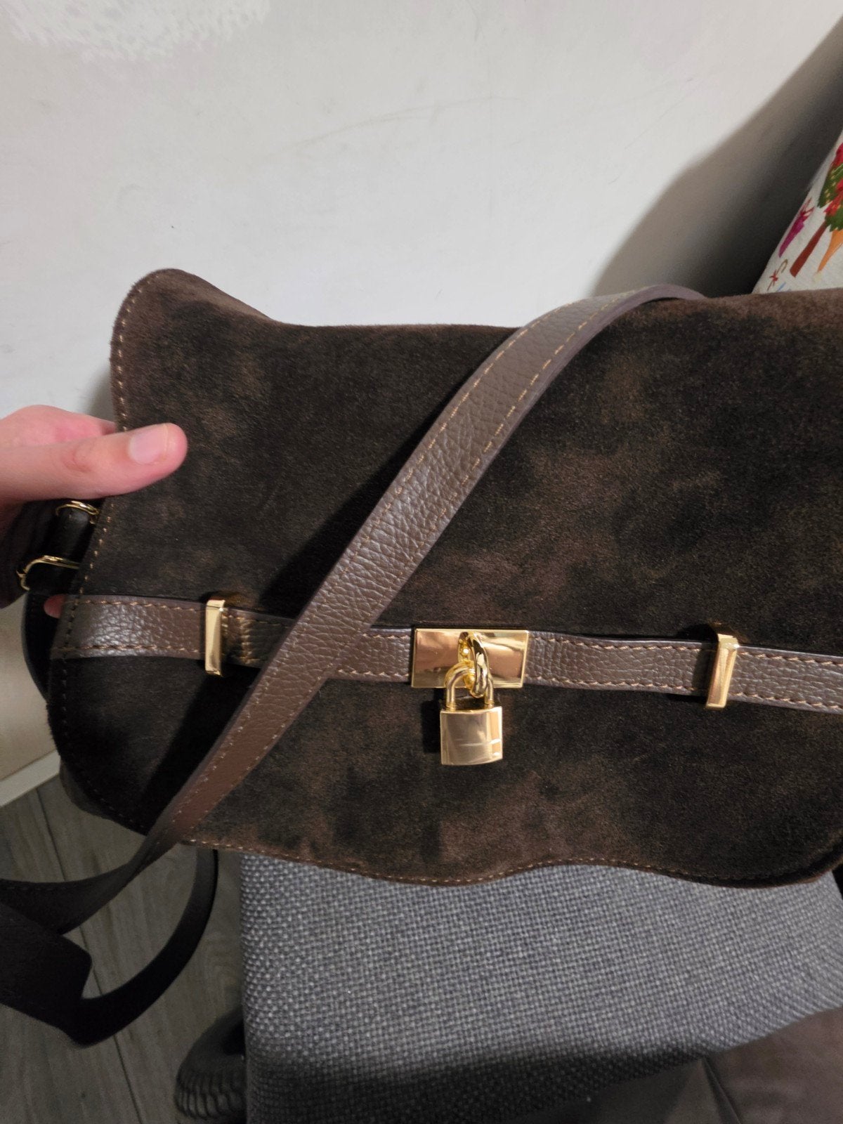 Nieuw – Vera Pelle Made in Italy – Donkerbruine suède leren, Overige merken, Bruin, Nieuw, Ophalen of Verzenden