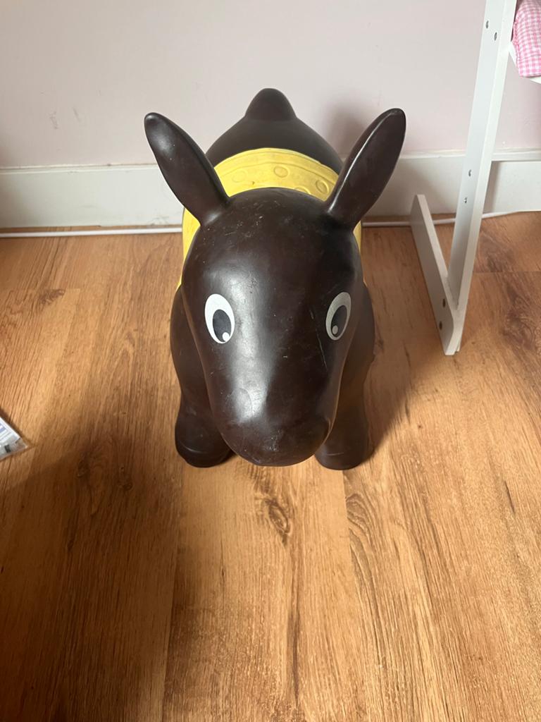 Opblaasbaar springdier (hond/ezel) voor kinderen, Ophalen, Gebruikt