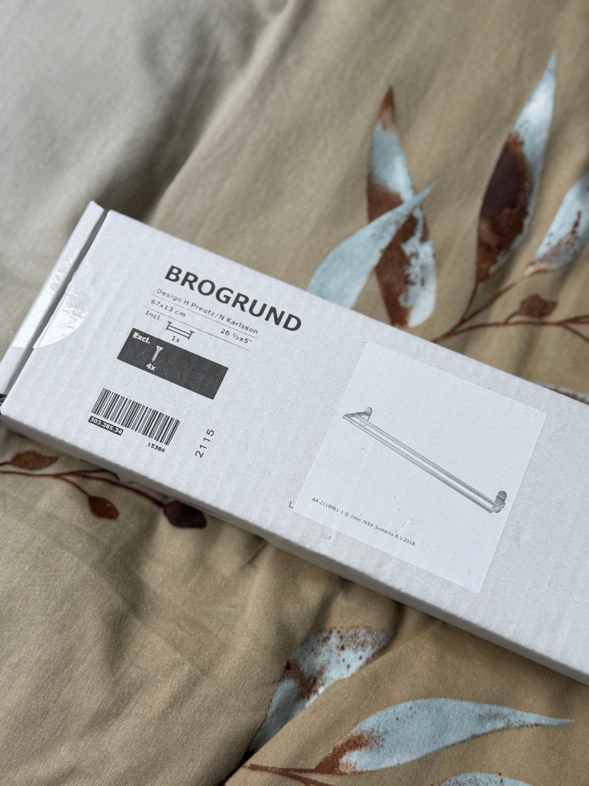 Nieuw IKEA Brogrund handdoekrek 67x13 cm, Handdoekenrek, Wit, Nieuw, Ophalen