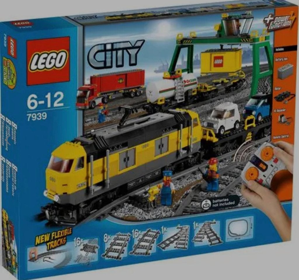 Lego 7939 gele vrachttrein set, Inclusief instructies, Lego, Ophalen of Verzenden, Complete set