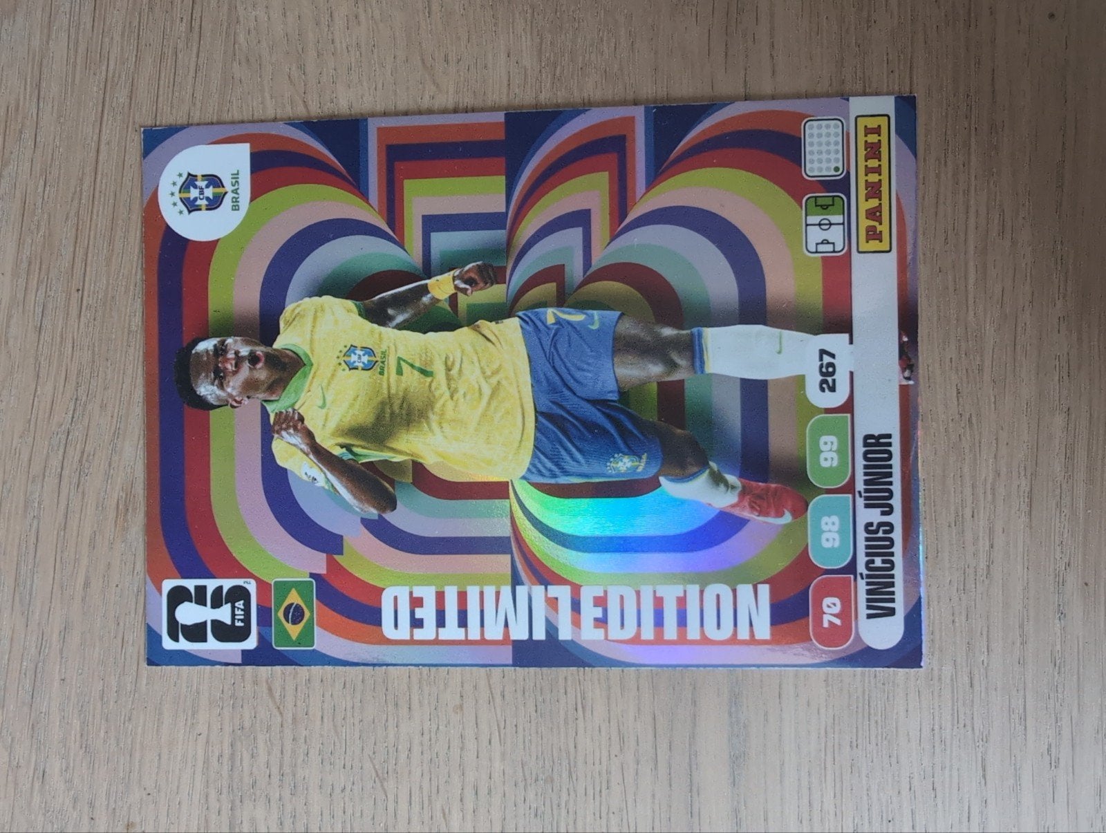 FIFA World Cup 2026 Adrenalyn XL Limited Edition Vinicius Jr, Ophalen of Verzenden, Zo goed als nieuw, Buitenlandse clubs, Spelerskaart