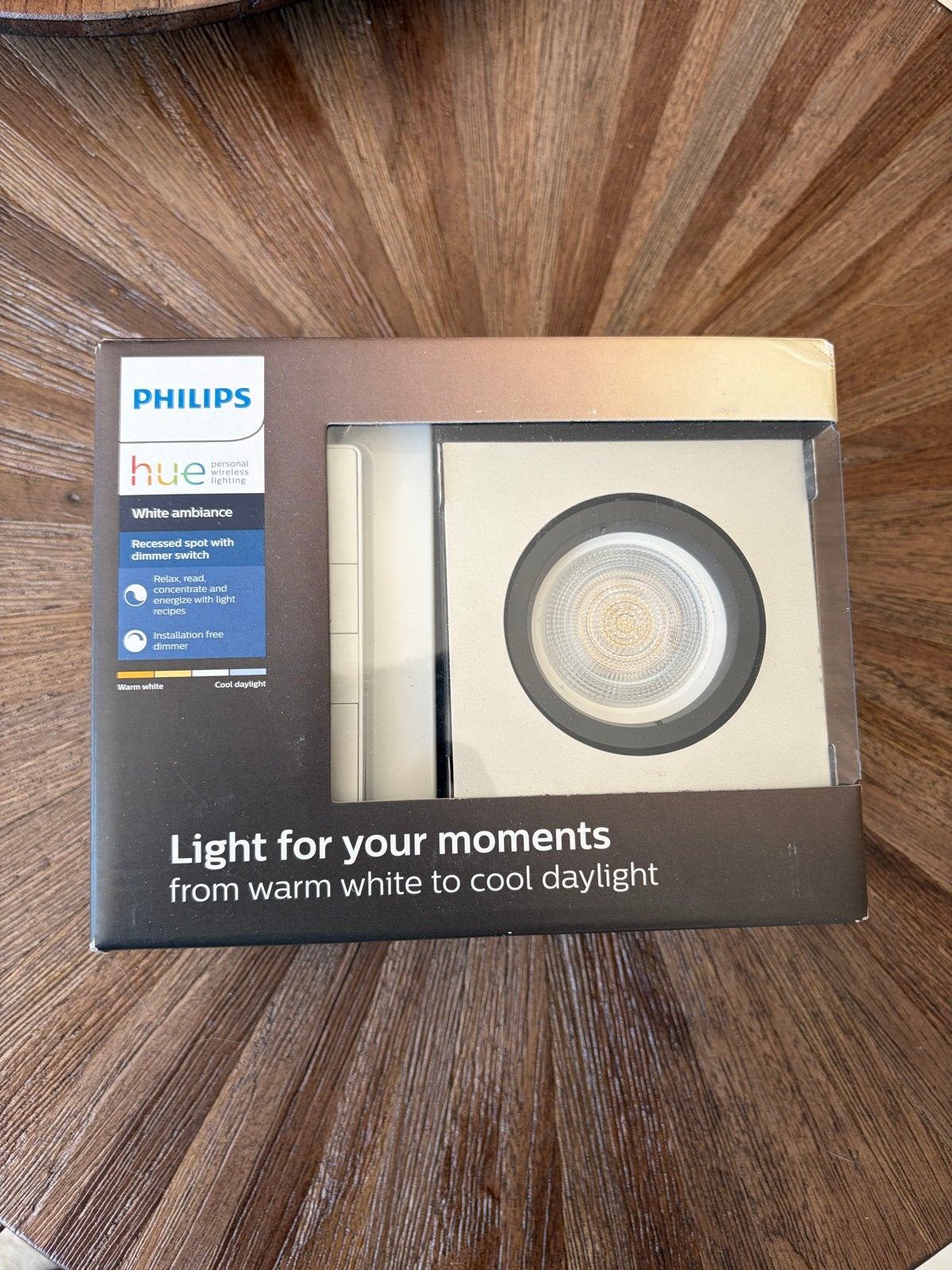 Philips Hue Milliskin Inbouwspot met dimmer, Metaal, Wit, GU10, Nieuw