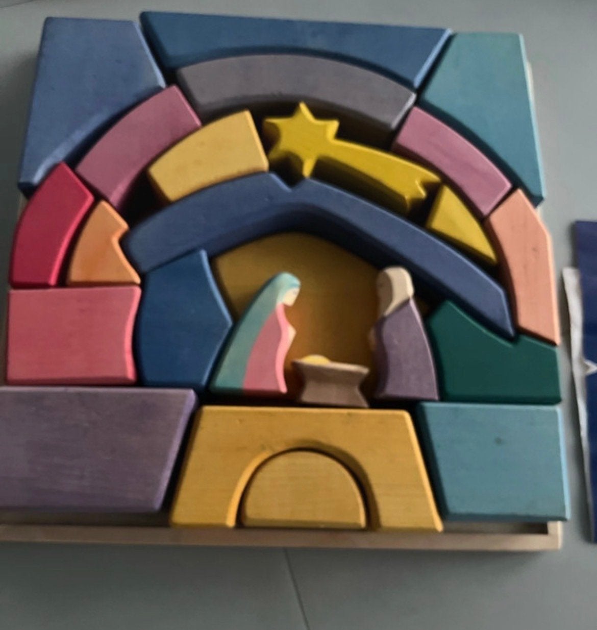 Nieuwe Ostheimer Houten Regenboog Kerststal, Ophalen of Verzenden, Nieuw, Overige typen