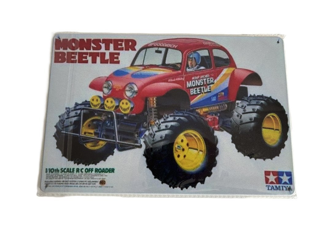 Tamiya Monster Beetle Boxart metalen bord 20x30cm nieuw