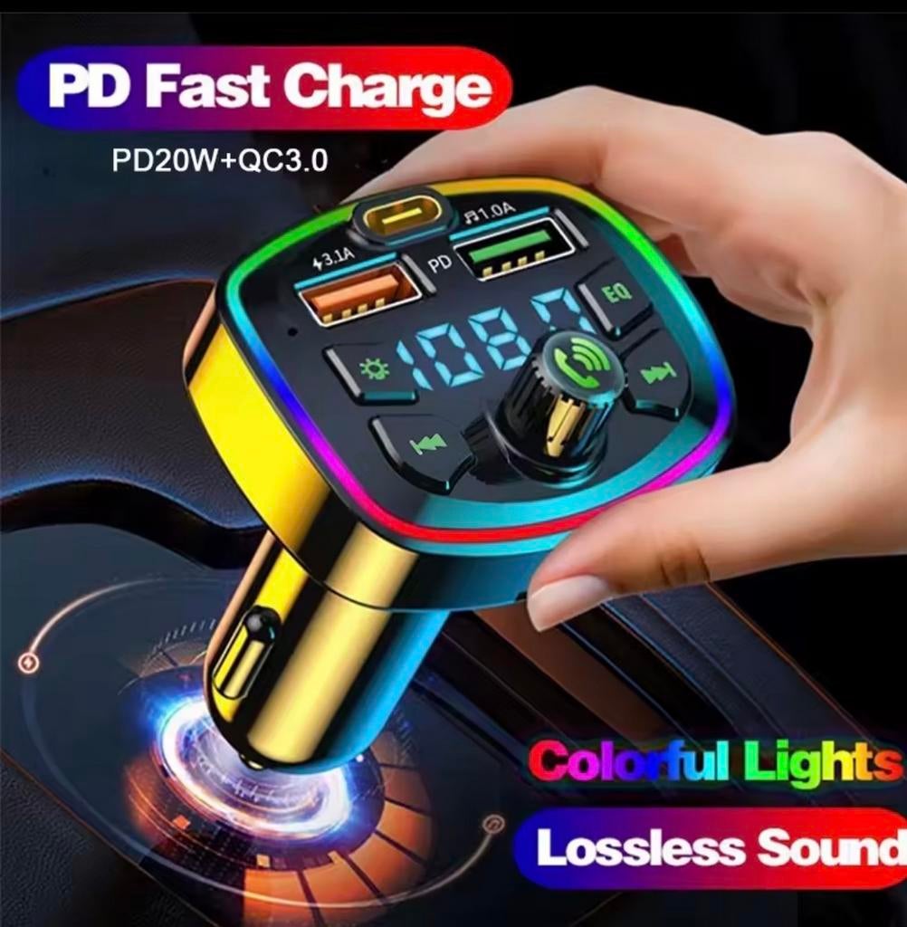 Auto Bluetooth 5.0 FM Transmitter & Oplader, Auto diversen, Carkits, Ophalen of Verzenden, Nieuw
