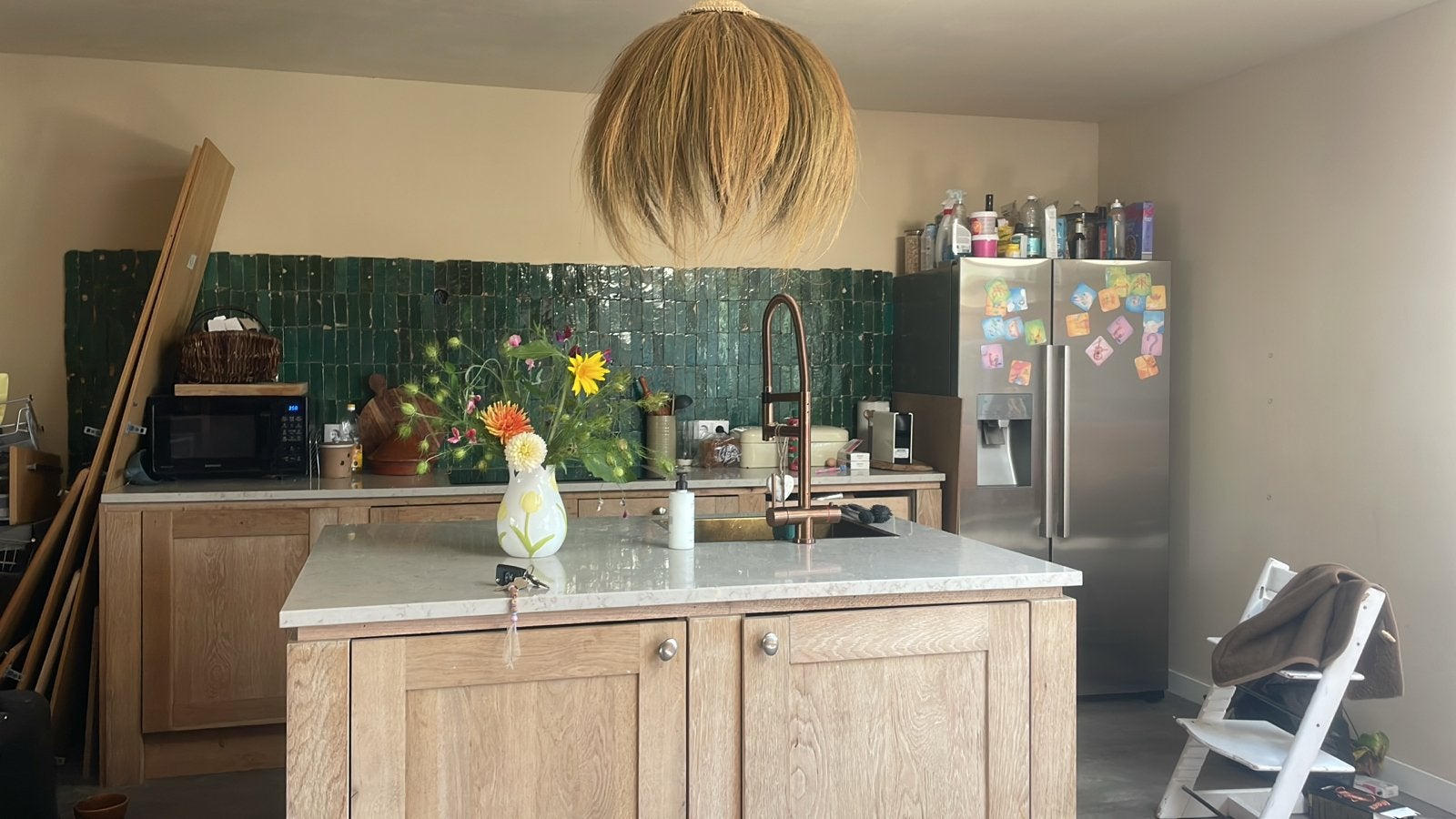Meubelmaker gezocht voor onze keuken, Huis en Inrichting, Keuken | Complete keukens, Gebruikt, Overige materialen, Bruin, Hoekkeuken
