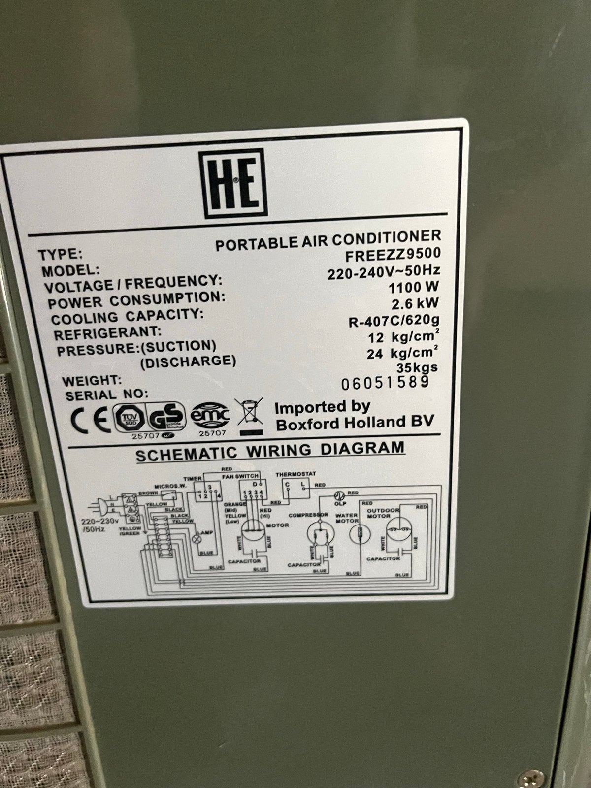 Mobiele Airco - Koelen en Ventileren, Ophalen, Gebruikt, Minder dan 60 m³, Timer