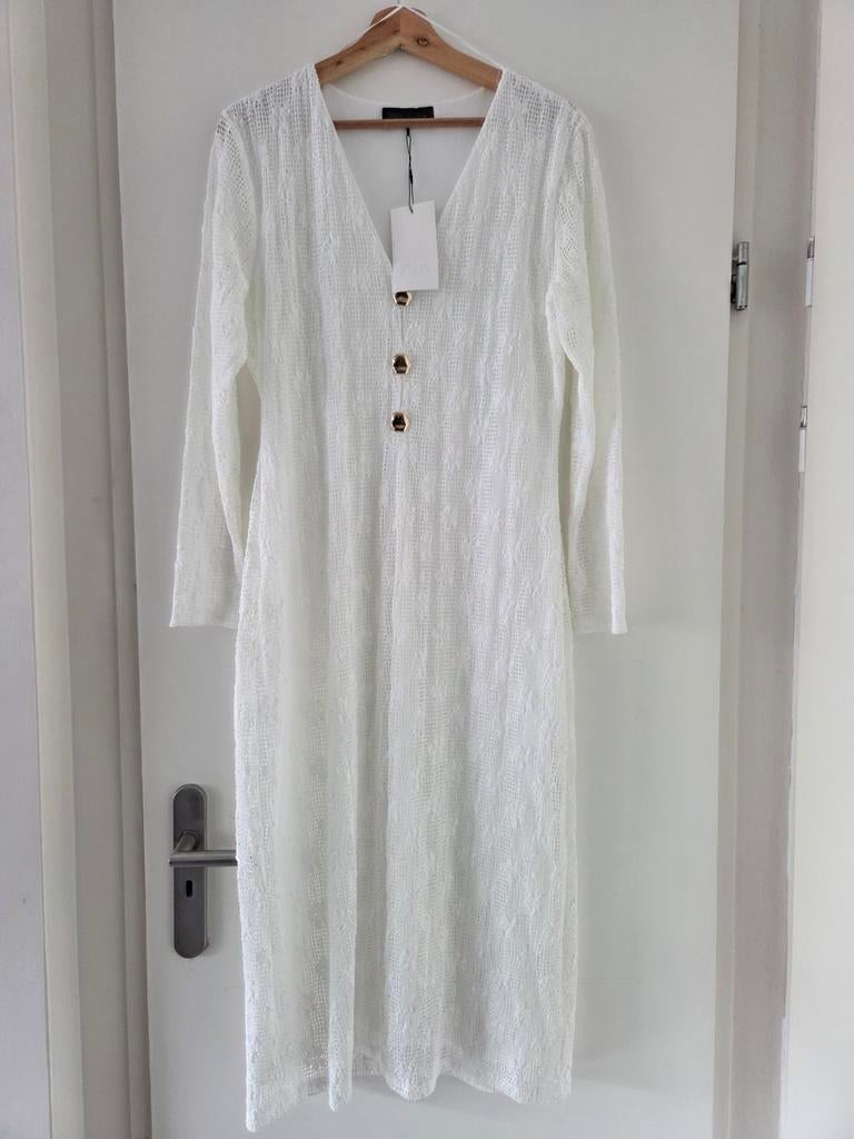ZARA zomerjurk wit XL nieuw met knoopjes, Kleding | Dames, Jurken, Ophalen of Verzenden