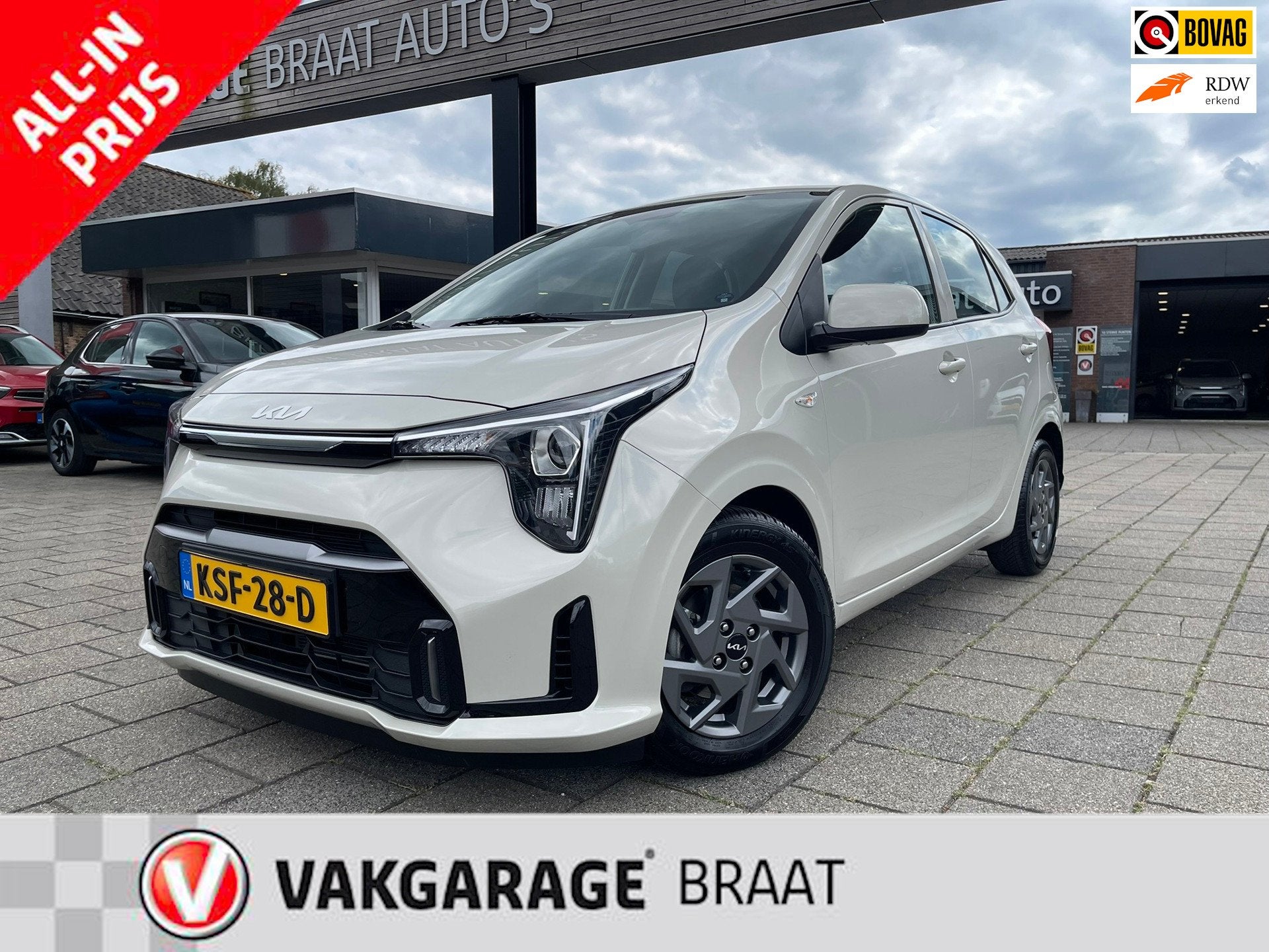 Kia Picanto 1.0 DPI l CARPLAY l STOELVERW. l ALL-IN PRIJS!, Dealer onderhouden, Stof, Met garantie (alle), Beige