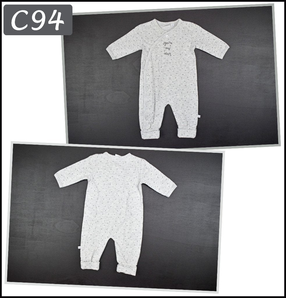 (C94) Maat 56. Grijs Feetje kruippakje, Kinderen en Baby's, Babykleding | Maat 56, Gebruikt, Jongetje of Meisje, Ophalen of Verzenden