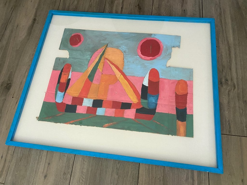 Schilderij Meertje Kaal, Overig onderwerp, Ingelijst, Papier/karton, Ophalen of Verzenden