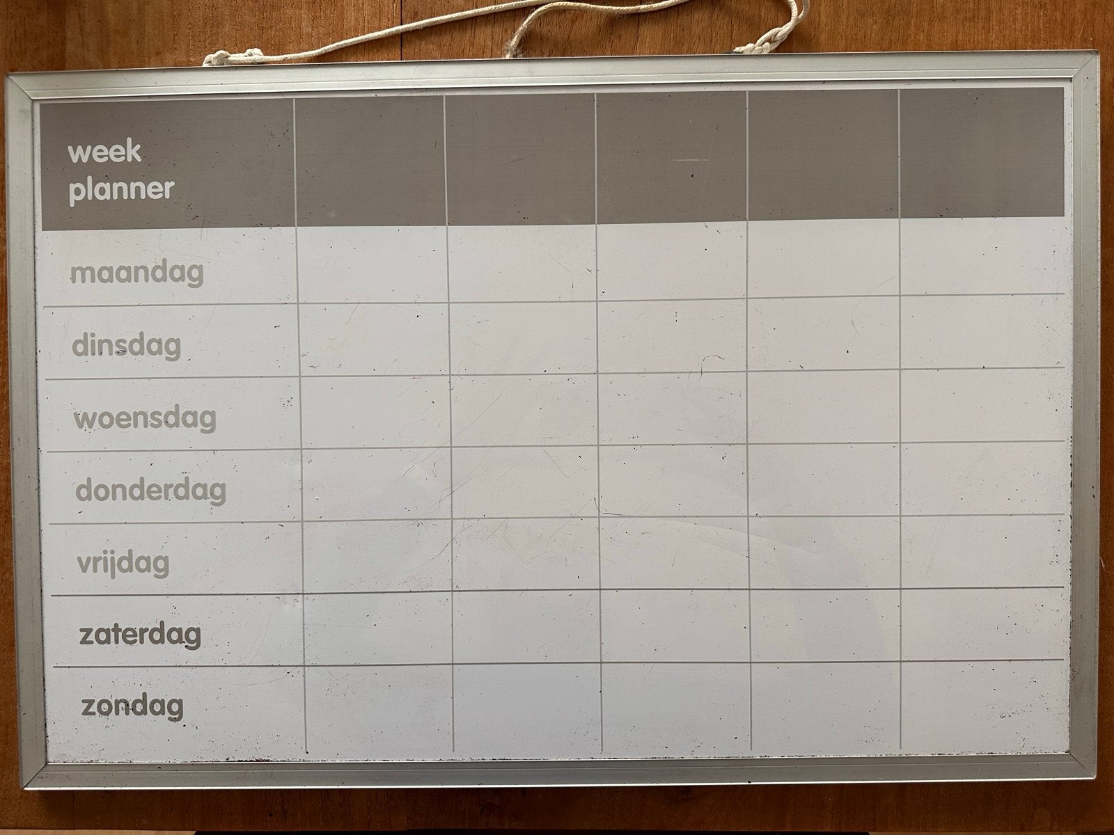 Weekplanner whiteboard, Ophalen, Weekkalender, Gebruikt
