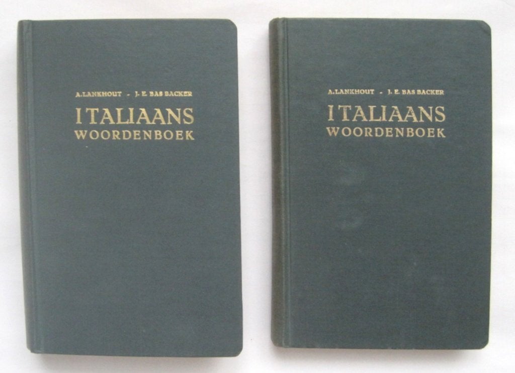 Woordenboek Italiaans-Nederlands en Nederlands-Italiaans, Boeken, Gelezen, A. Lankhout, J.E. Bas Backer, Overige uitgevers, Ophalen of Verzenden