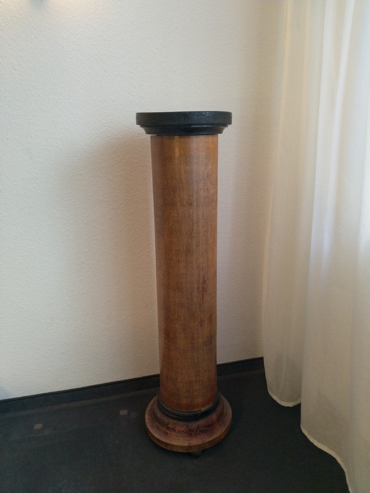 Houten zuil H 113 cm (antiek), Ophalen, Gebruikt