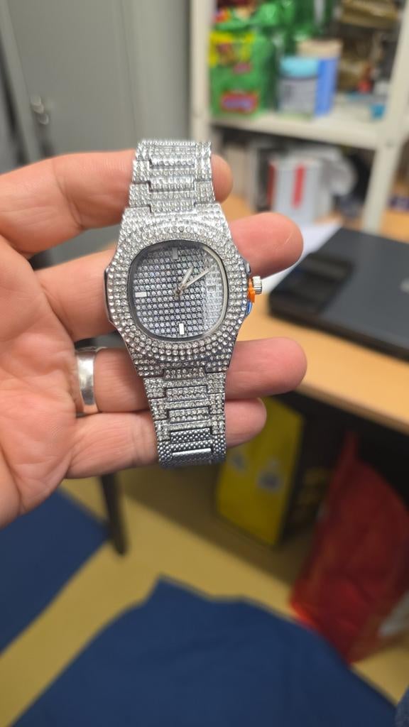 Luxe horloge met edelstenen - Zo goed als nieuw, Verzenden, Zo goed als nieuw, Overige merken