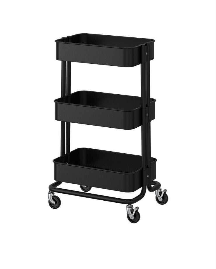 IKEA RÅSKOG Roltafel Zwart - Handige Opberger op Wielen, Ophalen of Verzenden, Gebruikt