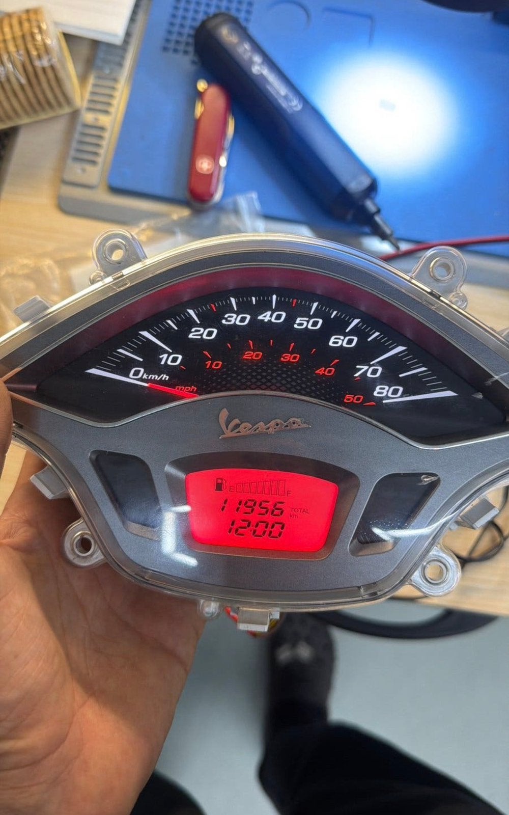 Vespa Spint / Primavera Tellerklokken - Piaggio Teller KM, Ophalen of Verzenden, Zo goed als nieuw, Benzine, Overige modellen