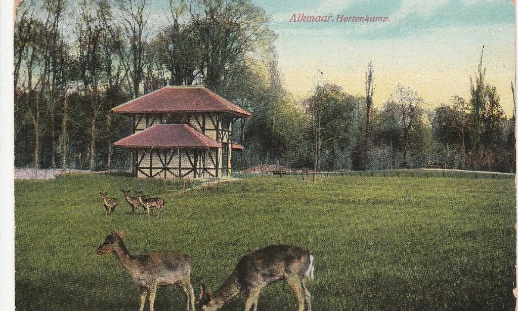 alkmaar- hertenkamp 1912, Ophalen of Verzenden, Voor 1920, Noord-Holland