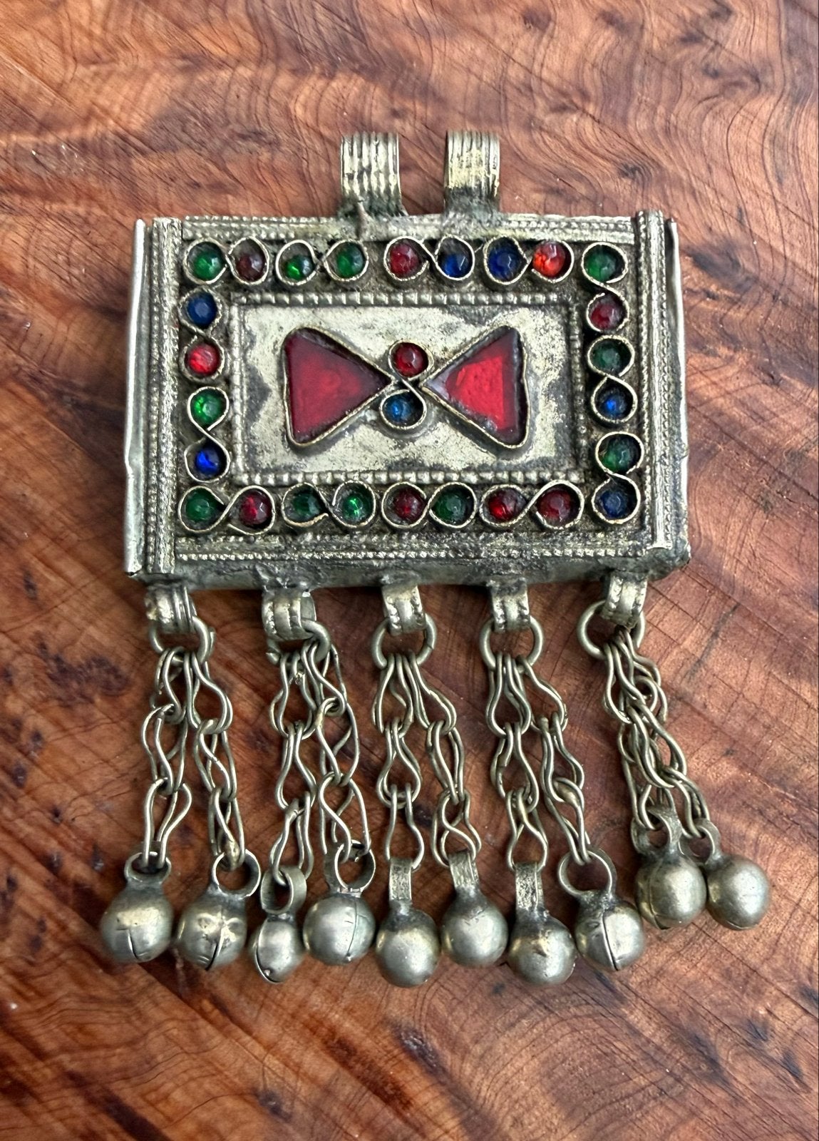 Afghaanse Kuchi Hanger, Ophalen of Verzenden, Overige materialen, Hanger, Met edelsteen