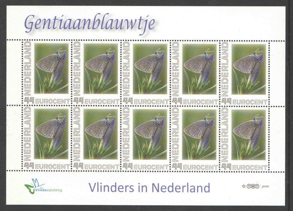 Postzegels Vlinders in Nederland: Gentiaanblauwtje, Postzegels en Munten, Ophalen of Verzenden, Na 1940, Postfris