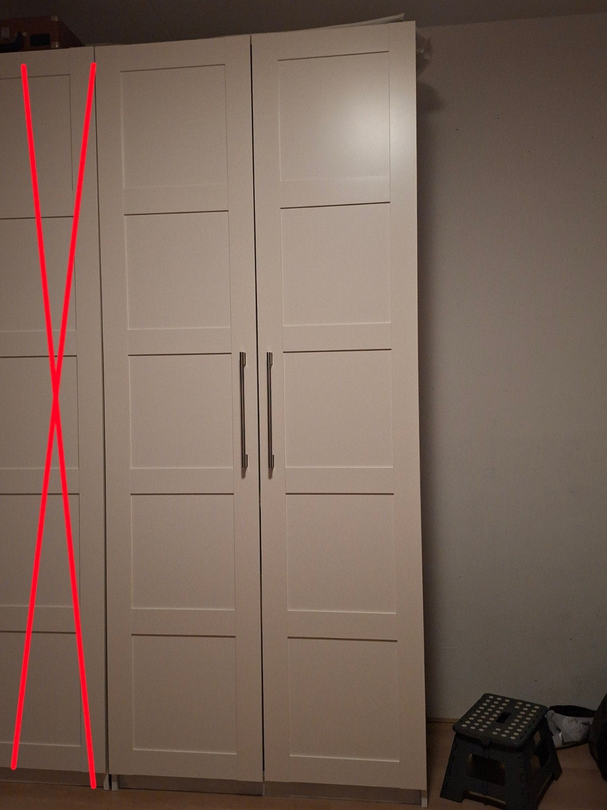 ikea pax deuren bergsbo wit met handvat en scharnieren, Ophalen, Minder dan 25 cm, 50 tot 100 cm, Minder dan 100 cm