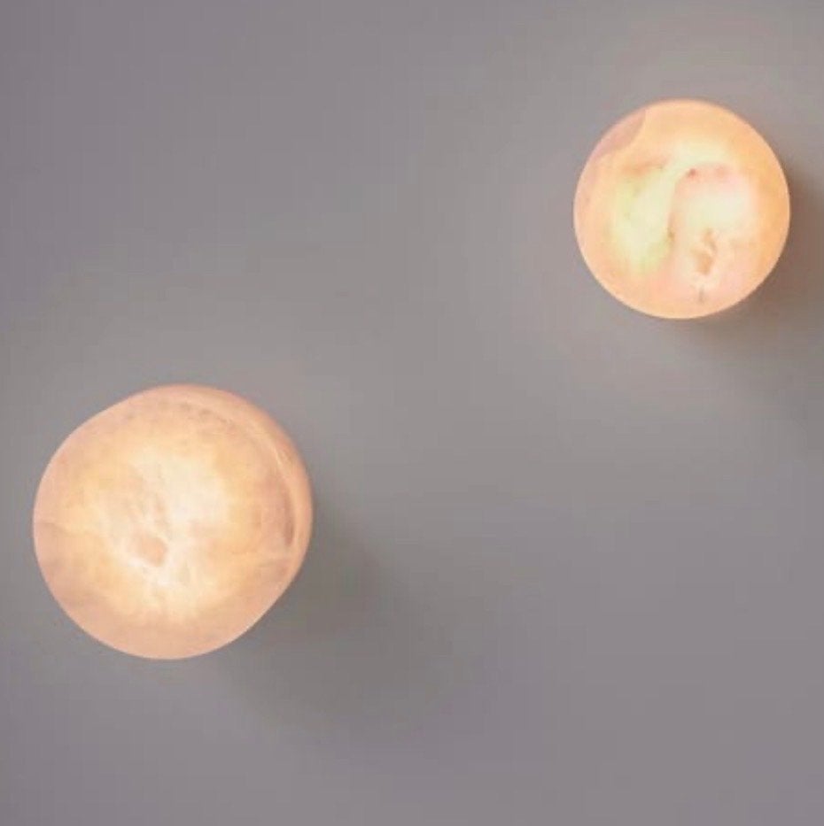 Alabaster wandlamp, Indirect licht, Overige fittingen, Ophalen of Verzenden, Zo goed als nieuw