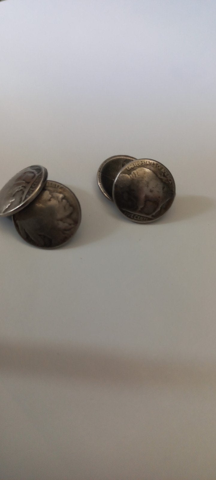 Unieke Manchetknopen van Buffalo Nickels, Ophalen of Verzenden, Gebruikt, Overige materialen