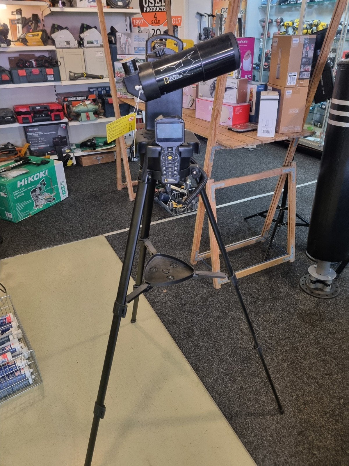 National Geographic Automatische Telescoop 70/350, Audio, Tv en Foto, Optische apparatuur | Telescopen, Gebruikt, Lenzentelescoop (refractor)