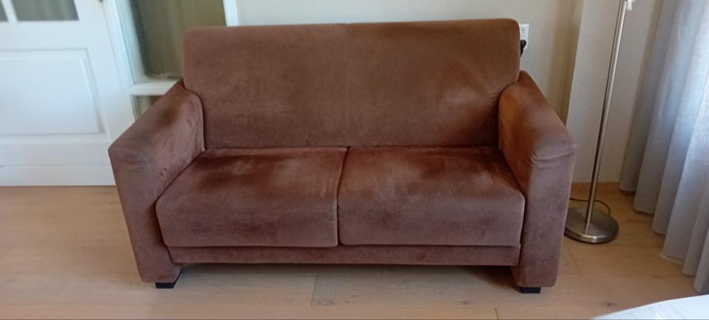 Tweezitsbank bekleed met hoogwaardige Alcantara stof, Ophalen, Gebruikt, 150 tot 200 cm, Tweepersoons