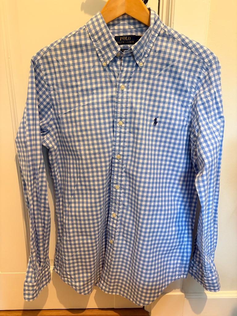 Ralph Lauren overhemd, Blauw, Ralph Lauren, Zo goed als nieuw, Halswijdte 39/40 (M)