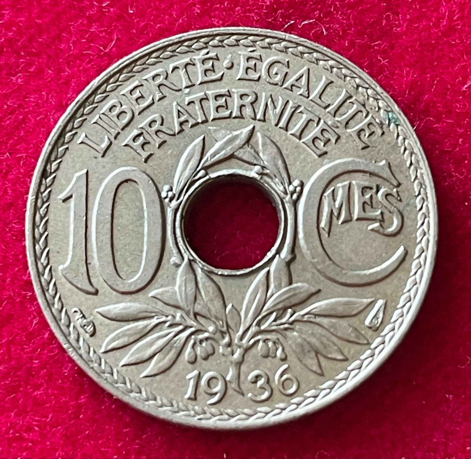 Te Koop 10 Centimes Frankrijk jaar 1936 UNC, Verzenden, Frankrijk