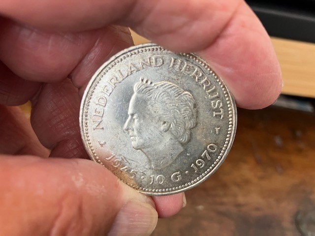Te koop, Koningin Juliana, Zilver, Ophalen of Verzenden, Losse munt