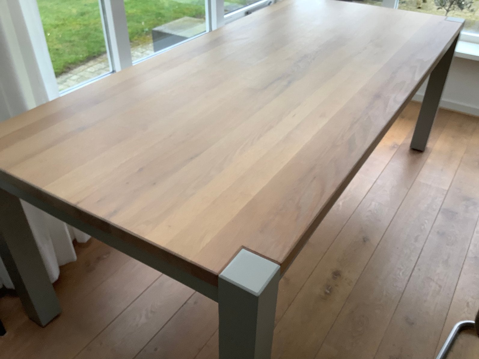 Massief eiken eettafel, Huis en Inrichting, Tafels | Eettafels, Ophalen, Gebruikt, 100 tot 150 cm, Eikenhout