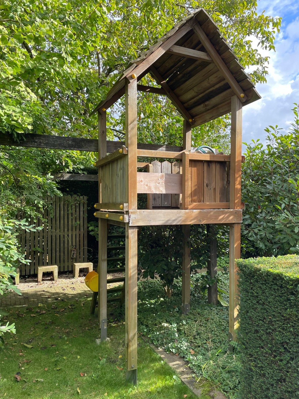 Houten speelhuisje, Ophalen, Gebruikt, Hout