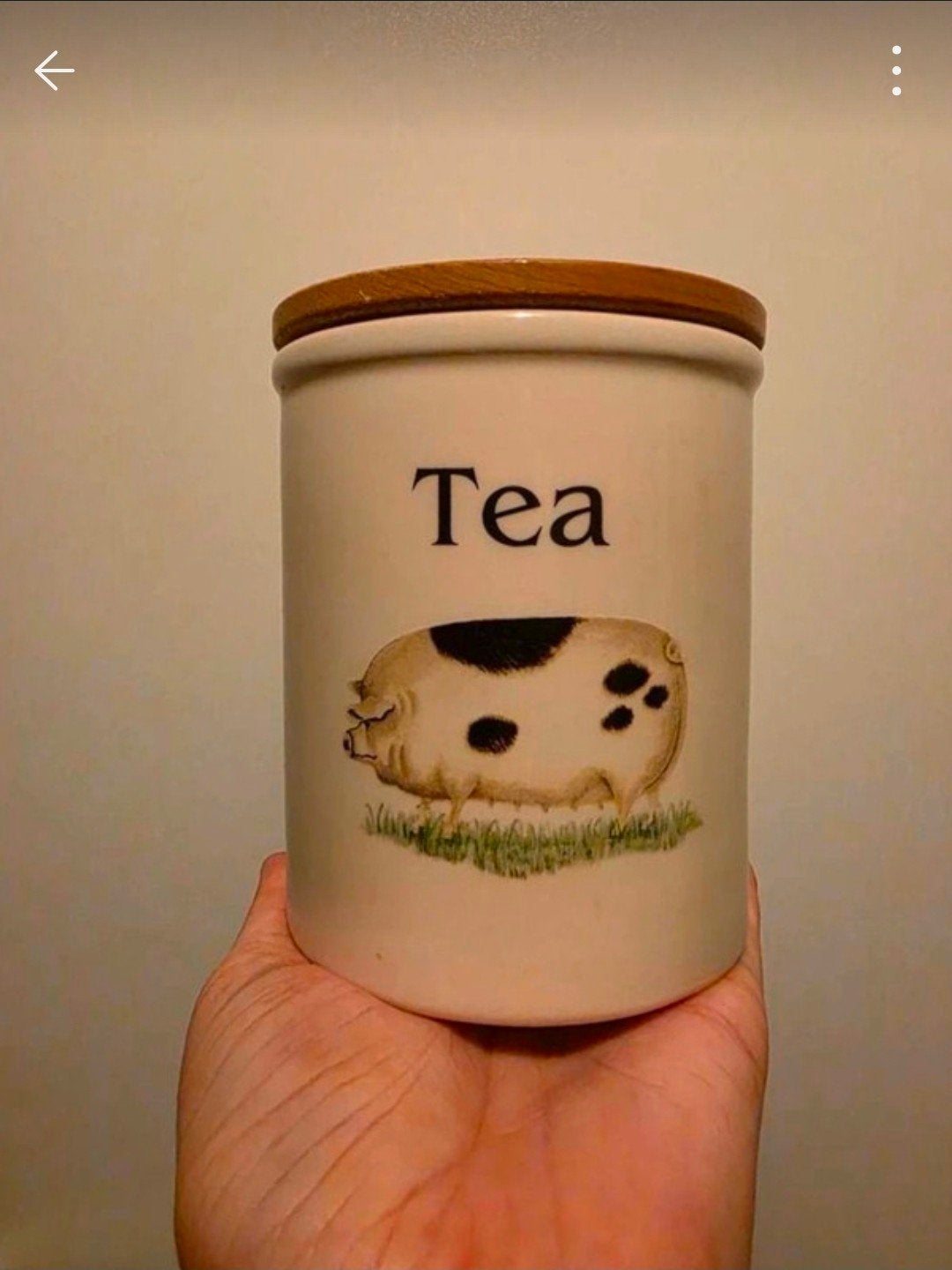 Farm Animals" Cloverleaf Pottery thee voorraadpot, Ophalen of Verzenden