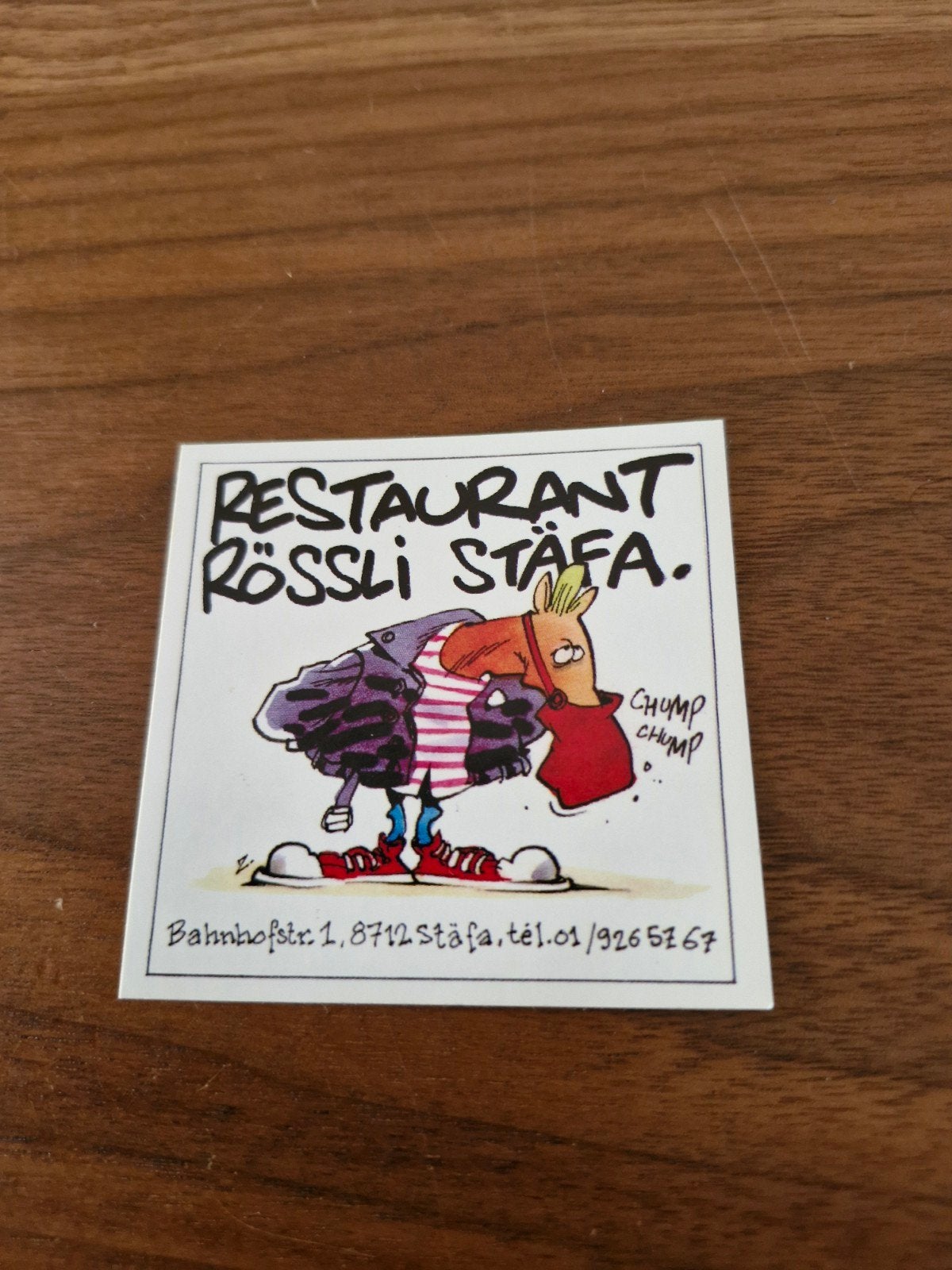 534 Sticker Restaurant Rössli Stäfa - Uniek Verzamelobject, Ophalen of Verzenden, Nieuw