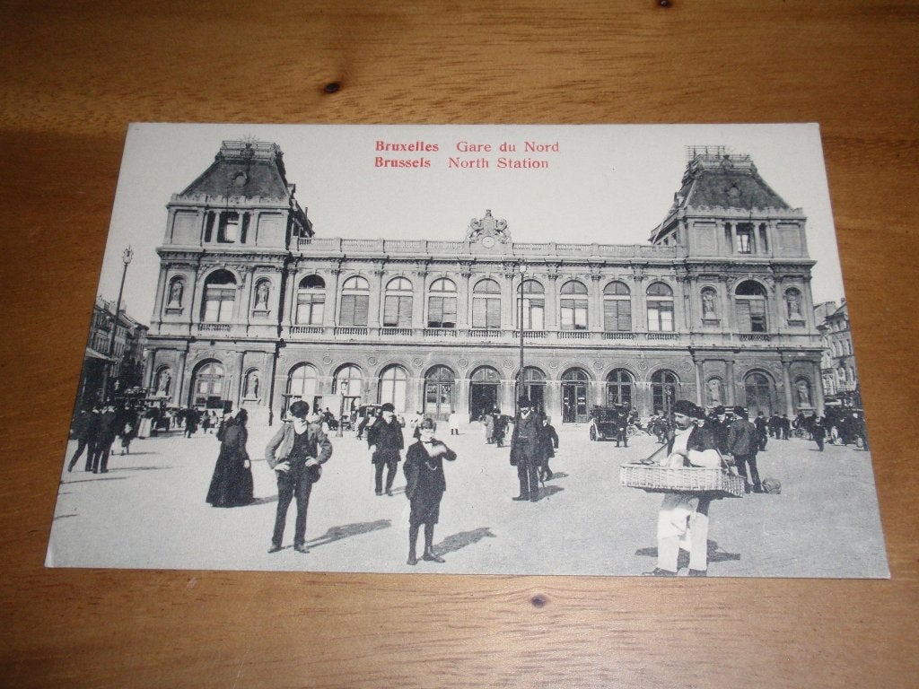 Station  Brussel Noordstation Belgie Levendig, Verzenden, Voor 1920, Ongelopen, Brussel (Gewest)