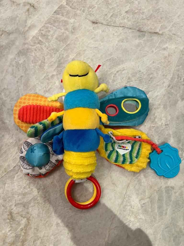 Lamaze Freddie de Vuurvlieg Rammelaar Speeltje, Ophalen, Zo goed als nieuw, Rammelaar, Met geluid