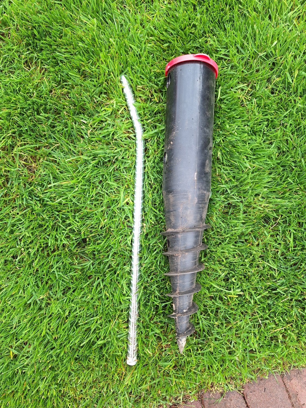 Grondanker met schroef voor parasol of droogmolen, Ophalen of Verzenden