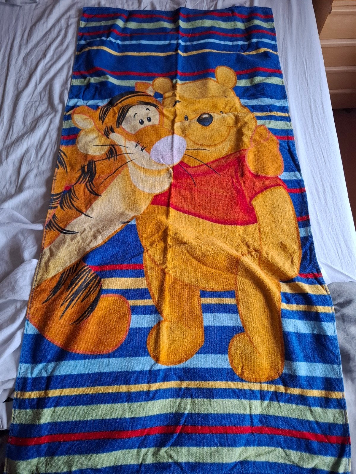 Winnie de Poeh en Tijgertje strandlaken/badhanddoek, Ophalen of Verzenden, Gebruikt
