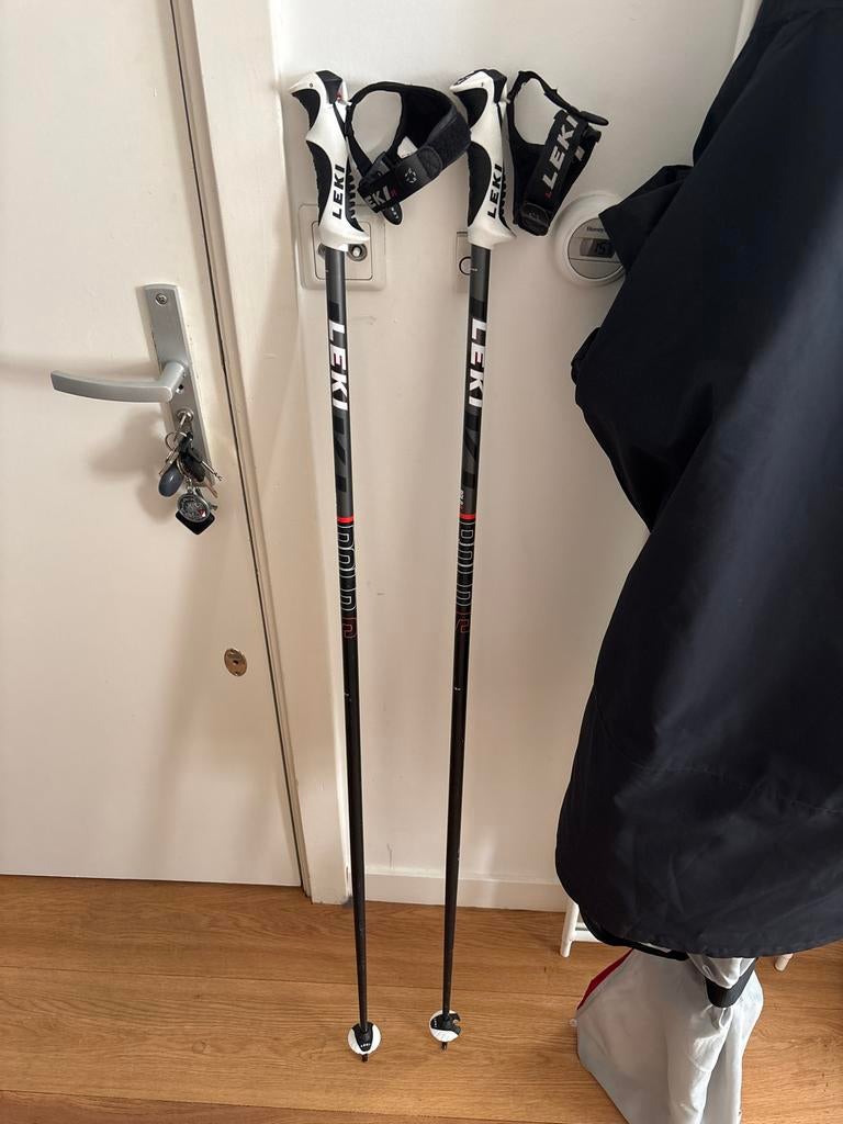 Leki skistokken 135cm - Zo goed als nieuw, Ophalen, Stokken, 100 tot 140 cm, Zo goed als nieuw