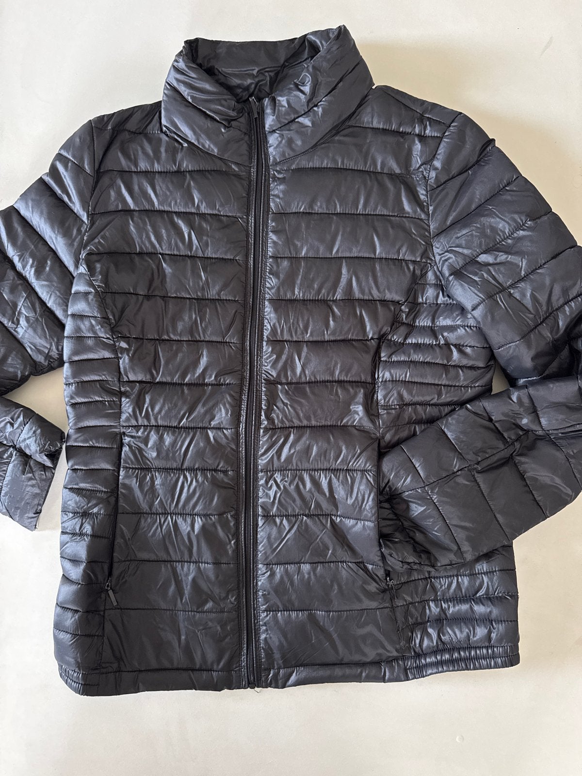 America Today Zwarte Puffer Jas - Valt klein (XS/S), Kleding | Dames, Jassen | Winter, Ophalen of Verzenden, Gedragen, Maat 36 (S)