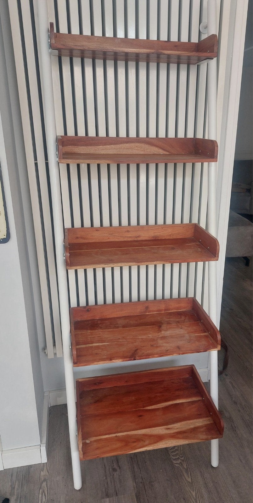 Houten wandrek met stalen frame - 180x60 cm, Ophalen, Gebruikt