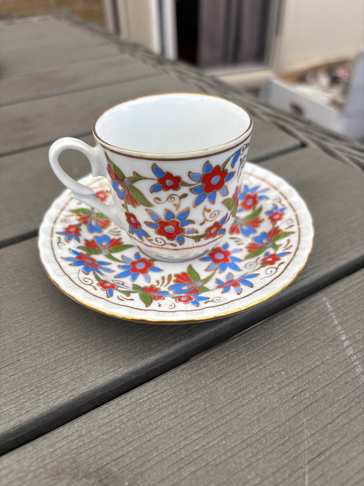Kütahya Porselen Turks Koffiekopje met Schotel, Ophalen of Verzenden