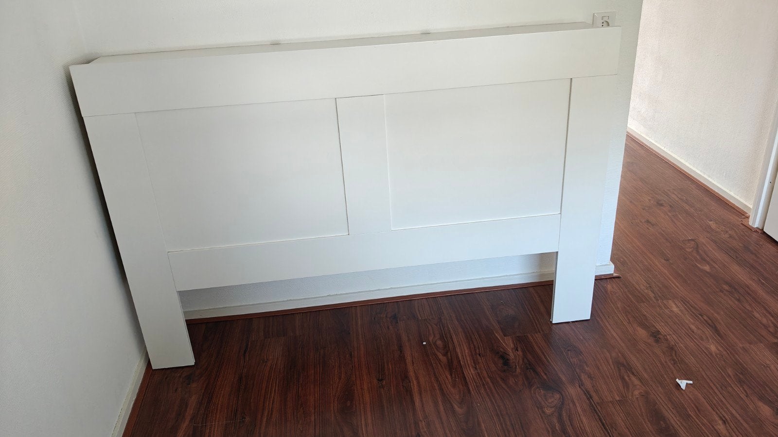 IKEA Brimnes hoofdeinde 166 cm met opbergruimte, Ophalen, Gebruikt, Wit, Tweepersoons